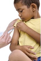 child getting vaccines